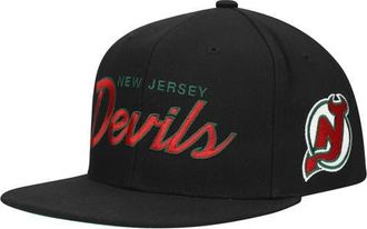 Mitchell & Ness Mens Mitchell & Ness Black New Jersey Devils Core Team Script 2.0 Snapback Hat at Nordstrom