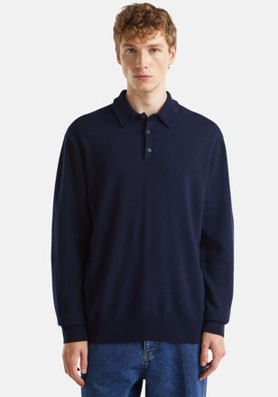 Benetton Langarm-Poloshirt