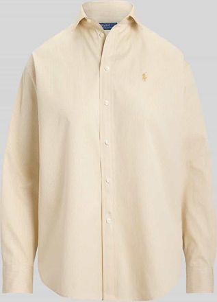 Polo Ralph Lauren Hemdbluse mit Knopfleiste in Beige, Gr&ouml;&szlig;e XL