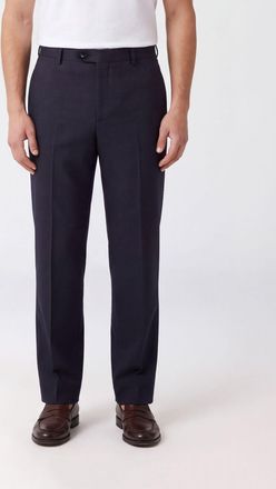 Paul Smith Pleated Tailored Trousers in Pure Wool with Off-Centre Fastening
