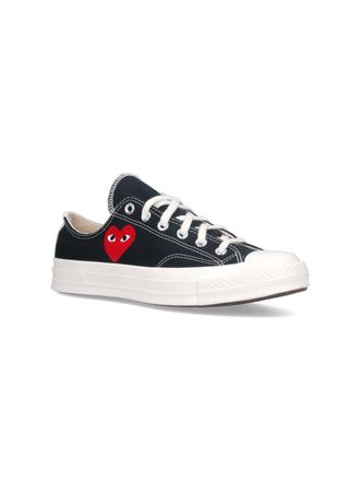 Comme Des Gar&ccedil;ons Comme Des Garcons Play Logo-Embroidered Low-Top Sneaker - Black
