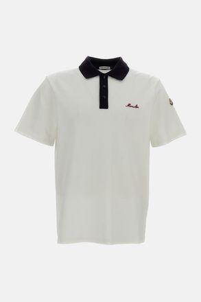 Moncler Polo In Piquet Di Cotone