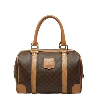 Celine Macadam Brown Pvc Leather Boston Bag (Pre-Owned)