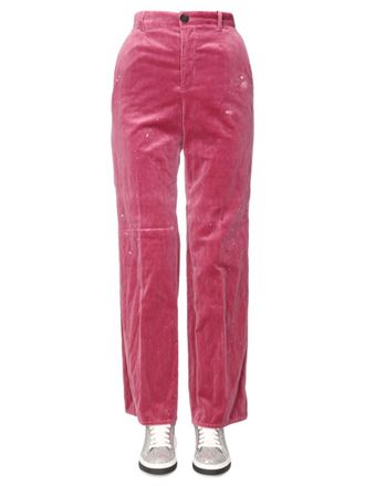 Dsquared2 Pink Straight Flat Front Pants