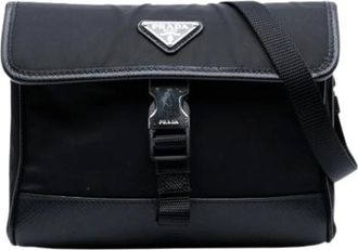 Prada Pre-owned Cross Body Bags, female, Black, Size: ONE SIZE Pre-owned Vintage Cross Body Bag