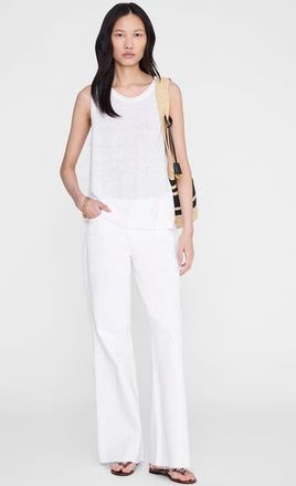 Anine Bing Juliann Tank in White at Nordstrom, Size X-Small
