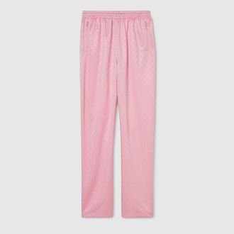 Gucci GG Jersey Jacquard Leisure Pants, Pink, Ready-to-wear