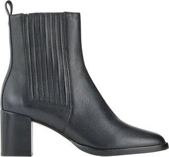 Cosmoparis Schoenen, Dames, Zwart, 38 EU, Leer, Zwarte Leren Chelsea Laars met Hak