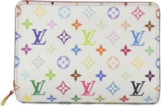 Louis Vuitton Pink White Coated Canvas Wallet (Bi-Fold) (Pre-Owned)