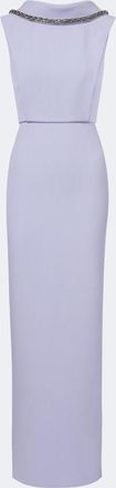 Roland Mouret Embellished cr&ecirc;pe gown