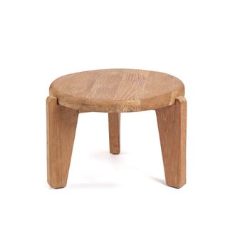 Bazar Bizar Mesa de centro de madera de teca en marr&oacute;n 50x50x35 cm