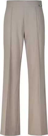 Cambio Elastische Broek Met Wijde Pijpen - Dames - Wijde Broeken - Grijs - XS L32 - Broeken