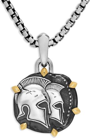 David Yurman Pendente Gemini in oro giallo 18kt e argento sterling (33mm)