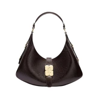 Ganni Tassen, Dames, Bruin, ONE Size, Kleine Kat Tas Shine
