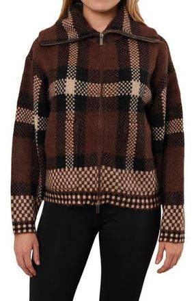 Cyrus Plaid Zip Knit Coat in Lafayette Plaid at Nordstrom Rack, Size X-Large