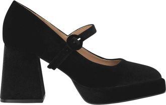 Alma En Pena Schoen met brede hak en bandje - Dames - Pumps - Zwart - 39 EU - Schoenen
