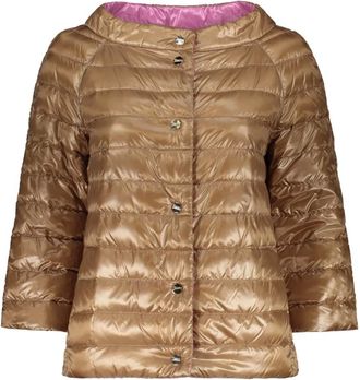 Herno Down Jackets, female, Brown, Size: XL Reversible Ultralight Down Jacket