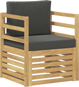 vidaXL Conjunto De Sof&aacute;s De Exterior Poli&eacute;ster Blanco Y Antracita Vidaxl