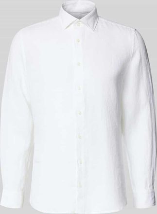 Seidensticker Slim Fit Business-Hemd aus Leinen mit Kentkragen in Weiss, Gr&ouml;&szlig;e 38