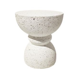 Mobili Rebecca Mesa De Centro Moderna Rebecca Mobili Travertine 42,5x35x35 Cm Mgo Negro Blanco