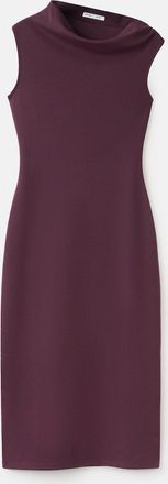 Mango Vestito midi asimmetrico bordeaux - Donna - XXS - MANGO
