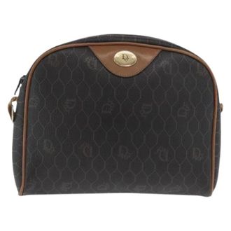 Dior Pre-owned Cross Body Bags, female, Black, Size: ONE SIZE Pre-owned Vintage honeycomb shoulder bag