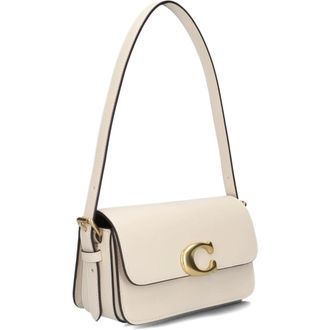Coach Tassen, Dames, Beige, ONE Size, Leer, Zoe Schoudertas