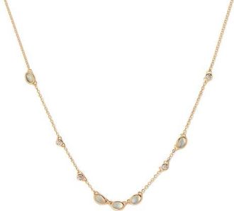 Made by Mary Aura Station Necklace in Gold Vermeil/opal at Nordstrom, Size 16