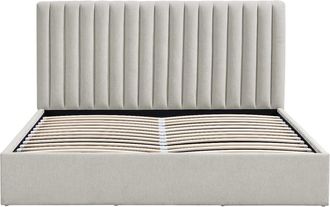 VENTE-UNIQUE.COM Cama con canap&eacute; abatible poli&eacute;ster gris claro 180 x 200 cm