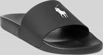 Polo Ralph Lauren Badeschuhe mit Logo Print in Black, Gr&ouml;&szlig;e 42