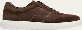 Brioni Mens New Cassette Suede Low-Top Sneakers