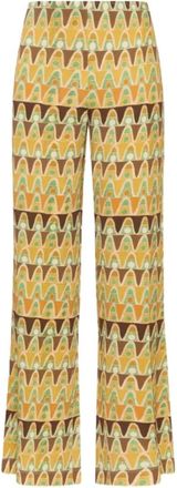 Maliparmi Maliparmi, Broeken, Dames, Veelkleurig, 2Xs, Wijde broek