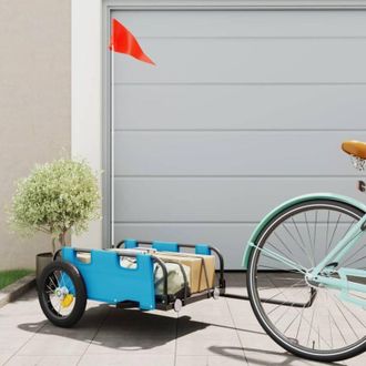 vidaXL Vidaxl - Remolque Para Bicicletas Hierro Y Tela Oxford Azul