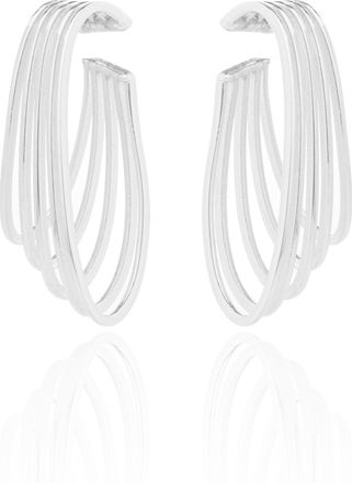 Federica Tosi Silver Ear Cuff The Couple 925 Silver Plated Bronze Metal Earrings