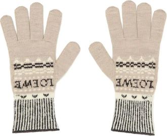 Loewe Guanti con ricamo - Toni neutri