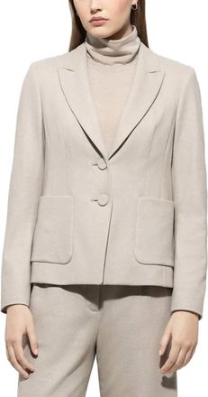 Luisa Cerano Flannel Blazer In Oyster