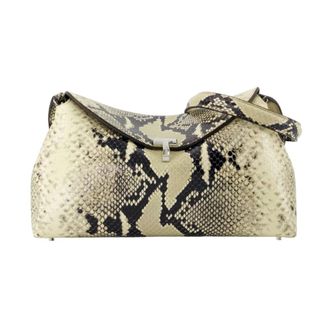 Toteme T-Lock Python-Embossed Clutch - Dames - Tassen - Veelkleurig - Maat: ONE Size Leer