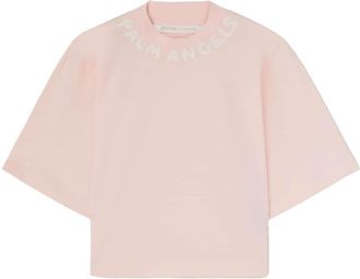 Palm Angels Seasonal cotton crop top - women - Cotton - L - Pink