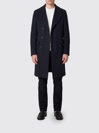 Tagliatore Knee-Length Double-Breasted Coat in Virgin Wool and Cashmere