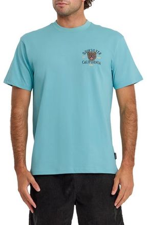 Quiksilver CA Bear Cotton Graphic T-Shirt in Aqua at Nordstrom, Size Xx-Large