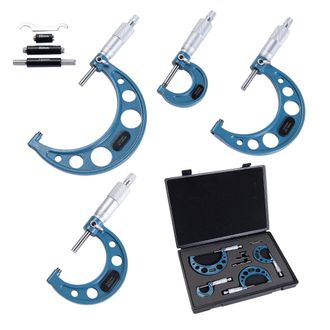 OEM Micr&oacute;metros Exteriores M&eacute;tricos De 0-100 Mm/0,01 Mm, Herramientas De Precisi&oacute;n Para Maquinistas, 4 Piezas