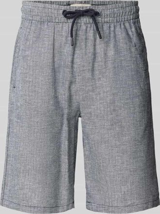 Blend Shorts aus Leinen-Mix mit Eingrifftaschen Modell MARCO in Marine, Gr&ouml;&szlig;e 3XL