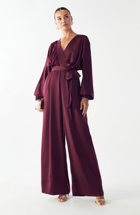 Willa Salem Jumpsuit in Wine at Nordstrom, Size 6