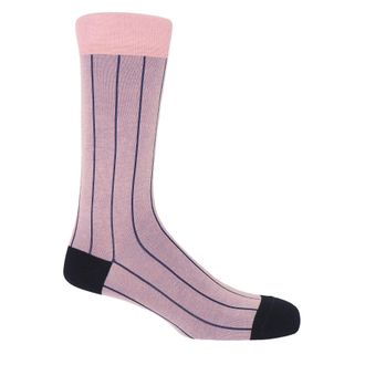 Peper Harow Pin Stripe Mens Socks - Pink