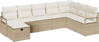 vidaXL Vidaxl - Garden Sofa Set 8 pcs Beige and cream 287 x 177 x 85 cm