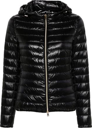 Herno padded hooded jacket - women - Polyamide/Polyamide/Feather Down - 38 - Black