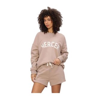 Mercer Amsterdam Logo Sweat - Dames - Sweatshirts & Hoodies - Beige - Maat: S Katoen