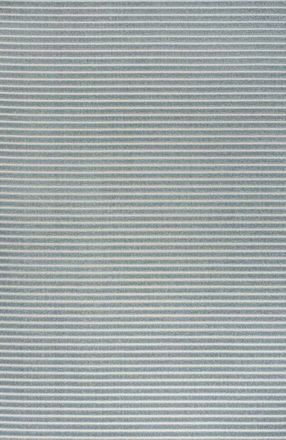 Jonathan Y Designs Aarhus High-Low Minimalist Scandi Striped Indoor/Outdoor Area Rug in Blue/ivory at Nordstrom, Size 4Ft 0In X 6Ft 0In