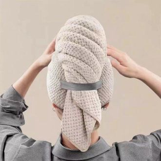 OEM Toalla Grande Para El Cabello De Mujer, Con Goma El&aacute;stica De Secado R&aacute;pido, Toalla Para Secar El Cabello Y Cuidarlo, 66,8 Cm X 101,6 Cm (camel)