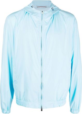 Fedeli one-tone zip-up jacket - men - Polyester - L - Blue